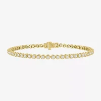 (G-H / Si2-I1) Womens 2 CT. T.W. Lab Grown White Diamond Sterling Silver 7.25 Inch Tennis Bracelet