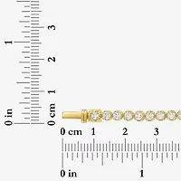 (G-H / Si2-I1) Womens 3 CT. T.W. Lab Grown White Diamond 14K Gold Over Silver 7.25 Inch Tennis Bracelet