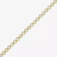 (G-H / Si2-I1) Womens 3 CT. T.W. Lab Grown White Diamond 14K Gold Over Silver 7.25 Inch Tennis Bracelet