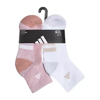 adidas Big Kid Girls 6 Pair Quarter Ankle Socks