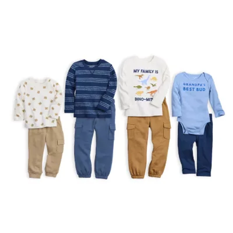 Okie Dokie Cargo Toddler & Little Boys Cuffed Regular Fit French Terry Jogger Pant