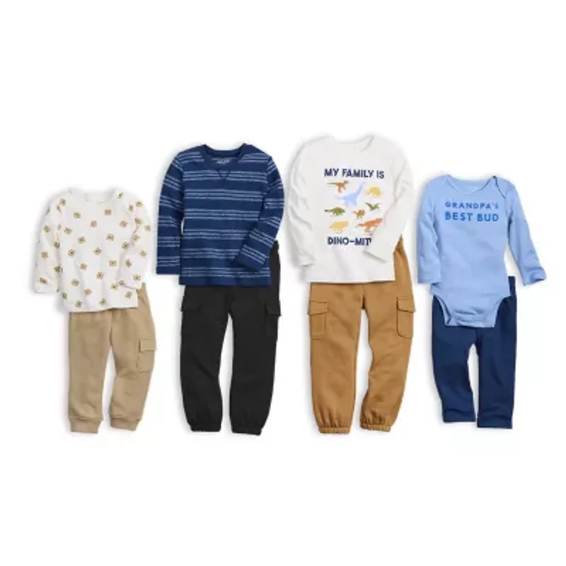 Okie Dokie Cargo Toddler & Little Boys Cuffed Regular Fit Jogger Pant