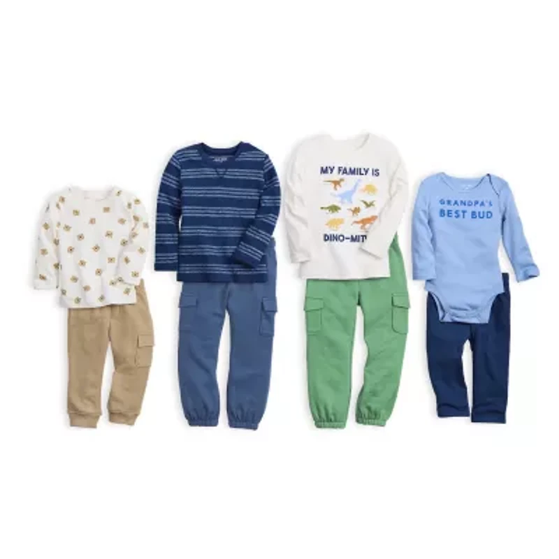 Okie Dokie Cargo Toddler & Little Boys Cuffed Regular Fit French Terry Jogger Pant