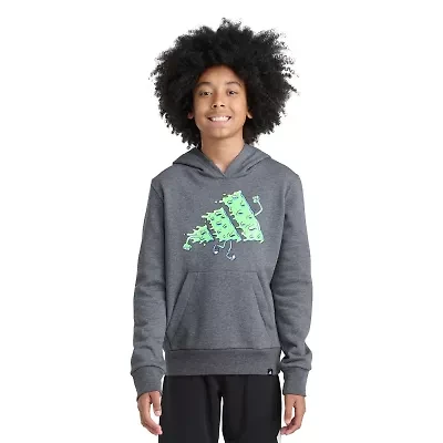 adidas Big Kid Boys Long Sleeve Fleece Active Hoodie