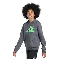 adidas Big Kid Boys Long Sleeve Fleece Active Hoodie