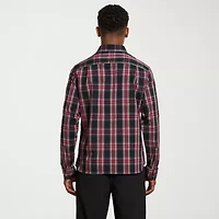 Van Heusen Everyday Defense Stain Shield Mens Long Sleeve Slim Fit Button-Down Shirt