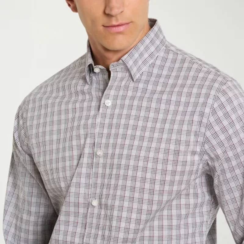 Van Heusen Everyday Defense Mens Long Sleeve Slim Fit Button-Down Shirt
