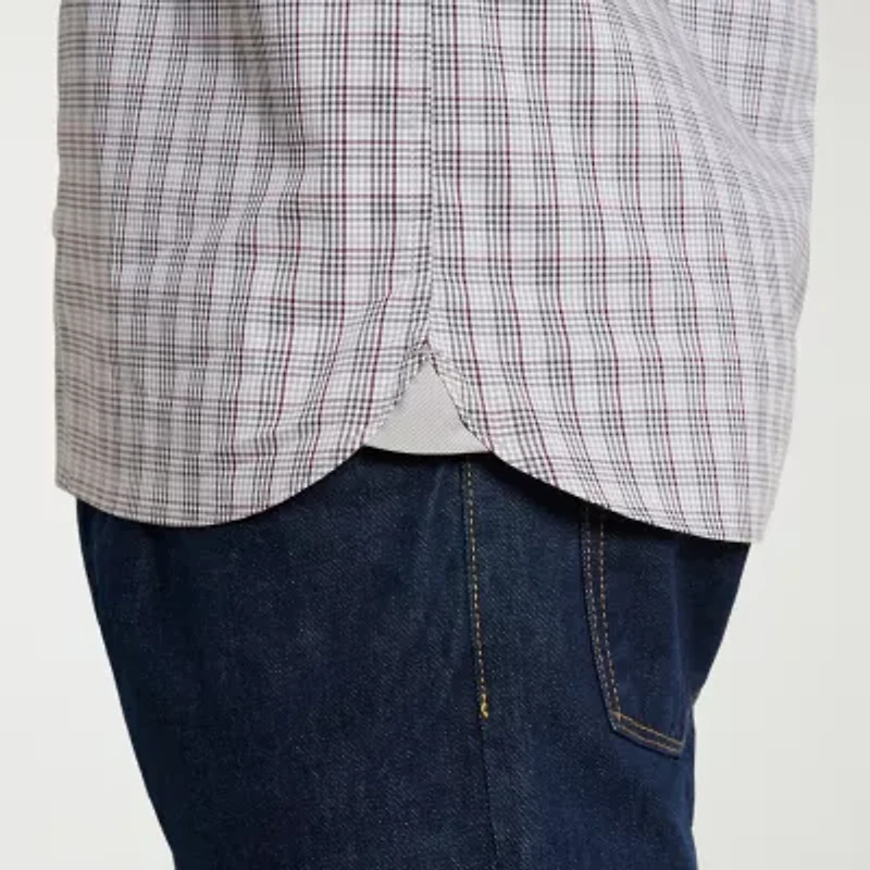 Van Heusen Everyday Defense Mens Long Sleeve Slim Fit Button-Down Shirt