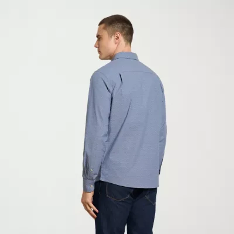 Van Heusen Originals Mens Long Sleeve Slim Fit Button-Down Shirt
