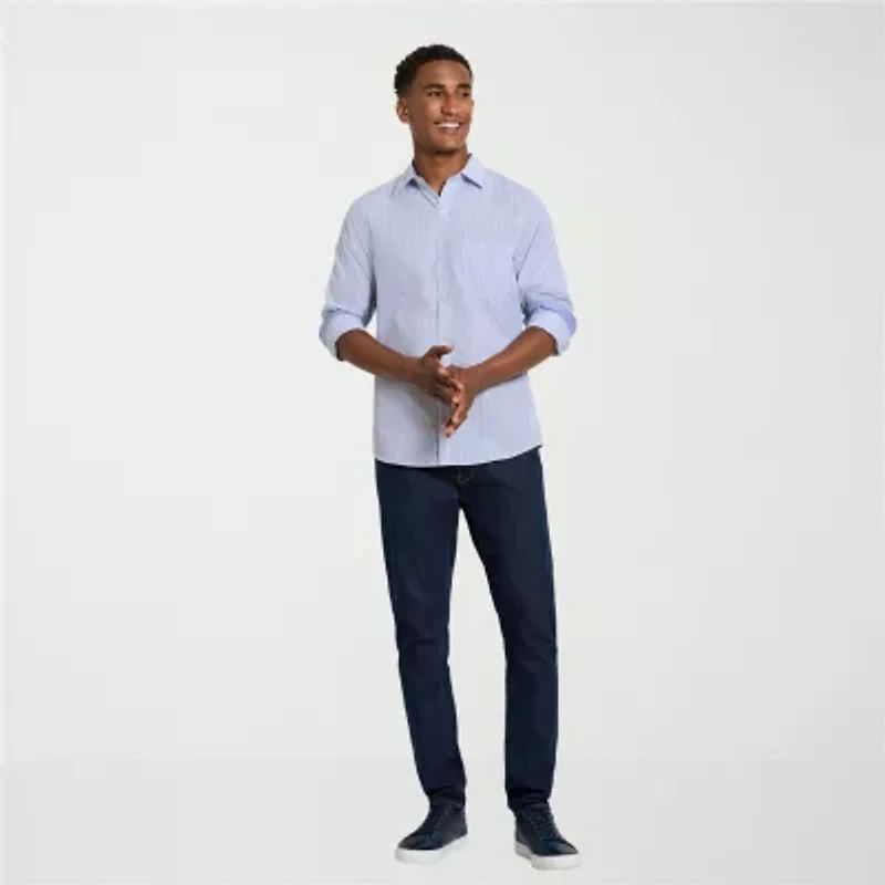 Van Heusen Originals Mens Long Sleeve Slim Fit Button-Down Shirt