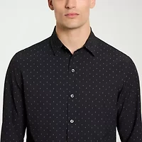 Van Heusen All Way Stretch Performance Mens Long Sleeve Slim Fit Button-Down Shirt