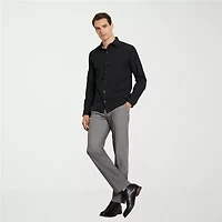 Van Heusen All Way Stretch Performance Mens Long Sleeve Slim Fit Button-Down Shirt