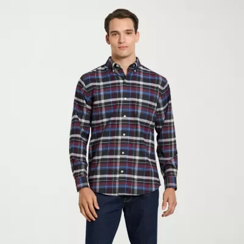 Van Heusen Weekend Mens Long Sleeve Regular Fit Button-Down Shirt