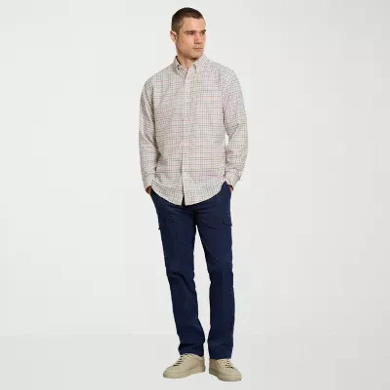 Van Heusen Weekend Mens Long Sleeve Regular Fit Button-Down Shirt