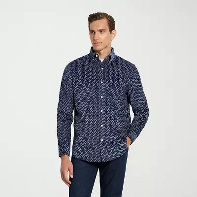 Van Heusen Weekend Mens Long Sleeve Regular Fit Wrinkle Free Button-Down Shirt