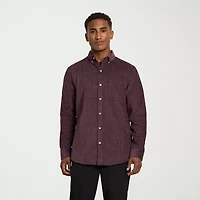 Van Heusen Weekend Mens Long Sleeve Regular Fit Wrinkle Free Button-Down Shirt