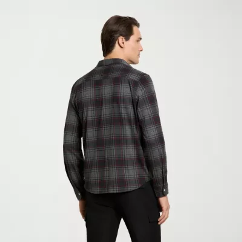 Van Heusen Performance Mens Long Sleeve Slim Fit Button-Down Shirt