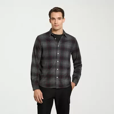 Van Heusen Performance Mens Long Sleeve Slim Fit Button-Down Shirt