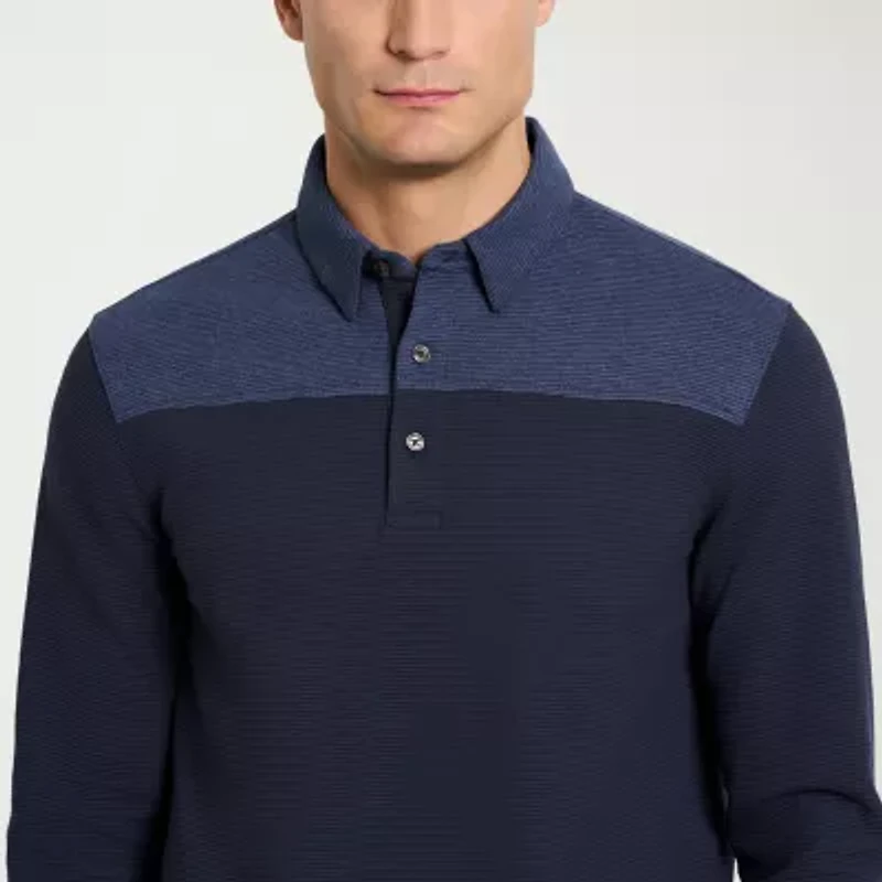 Van Heusen Essential Mens Regular Fit Long Sleeve Polo Shirt
