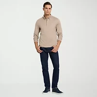 Van Heusen Performance Mens Regular Fit Long Sleeve Polo Shirt