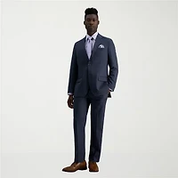 Haggar JMH Tailored Windowpane Mens Classic Fit Flat Front Suit Pant