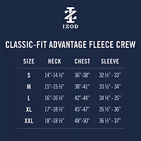 IZOD Advantage Performance Mens Crew Neck Long Sleeve Sweatshirt