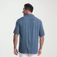 Cubavera Mens Short Sleeve Regular Fit Big and Tall Button-Down Shirt