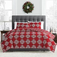 Brooklyn Loom Isle Snowflakes 3-pc. Reversible Quilt Set