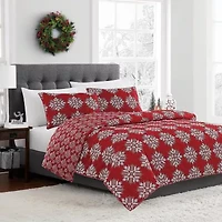 Brooklyn Loom Isle Snowflakes 3-pc. Reversible Quilt Set