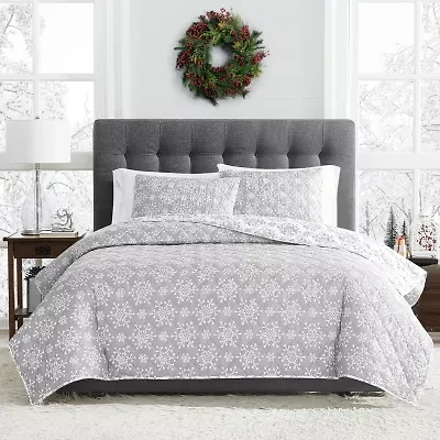 Brooklyn Loom Let It Snow 3-pc. Reversible Quilt Set