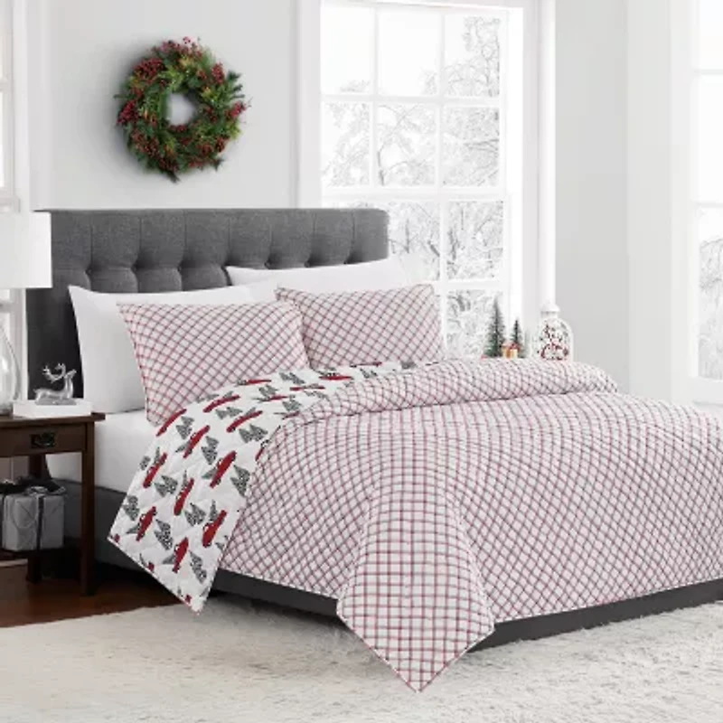 Brooklyn Loom Winter Truck 3-pc. Reversible Quilt Set