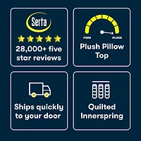 Serta Five Star Mattress 10" Plush Pillow Top - a Box