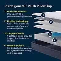 Serta Five Star Mattress 10" Plush Pillow Top - a Box