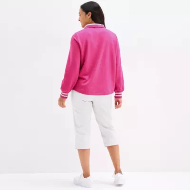 St. John's Bay Womens Mock Neck Long Sleeve Sweatshirt