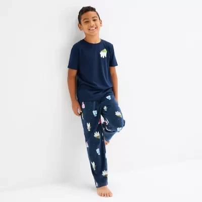 North Pole Trading Co. Big Kid Unisex Crew Neck Short Sleeve Matching Family Pajama Top