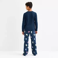 North Pole Trading Co. Polar Bear Big Kid Unisex Crew Neck Long Sleeve 2-pc. Matching Family Pajama Sets