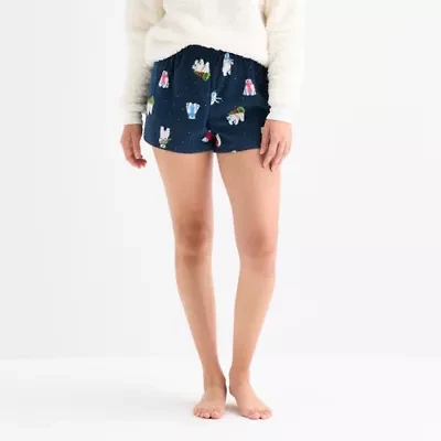 North Pole Trading Co. Polar Bear Womens Microfleece Matching Family Pajama Shorts