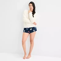 North Pole Trading Co. Polar Bear Sweatshirt Womens Sherpa Crew Neck Long Sleeve Matching Family Pajama Top
