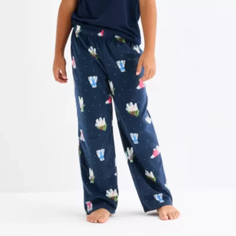 North Pole Trading Co. Little & Big Kid Unisex Microfleece Matching Family Pajama Pants