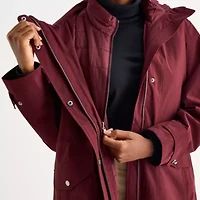 St. John's Bay Womens Hooded Midweight System Jacket
