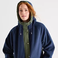 St. John's Bay Womens Hooded Heavyweight Car Coat