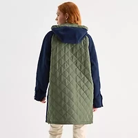St. John's Bay Womens Hooded Heavyweight Car Coat