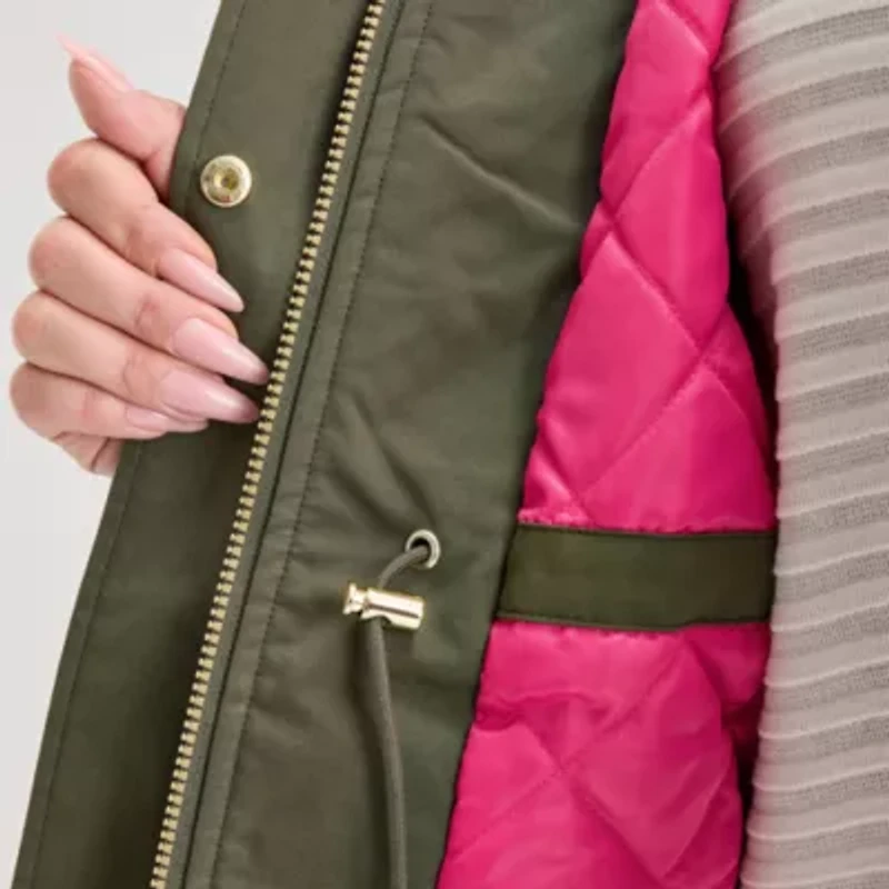 Liz Claiborne Womens Midweight Plus Anorak