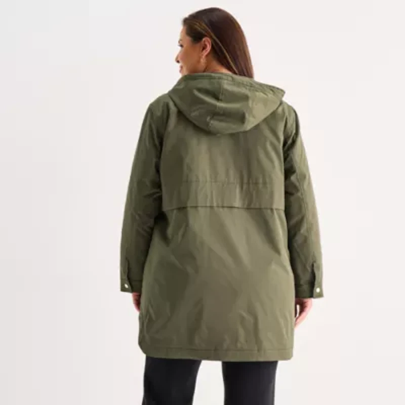 Liz Claiborne Womens Midweight Plus Anorak