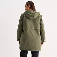 Liz Claiborne Womens Midweight Plus Anorak