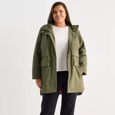 Liz Claiborne Womens Midweight Plus Anorak