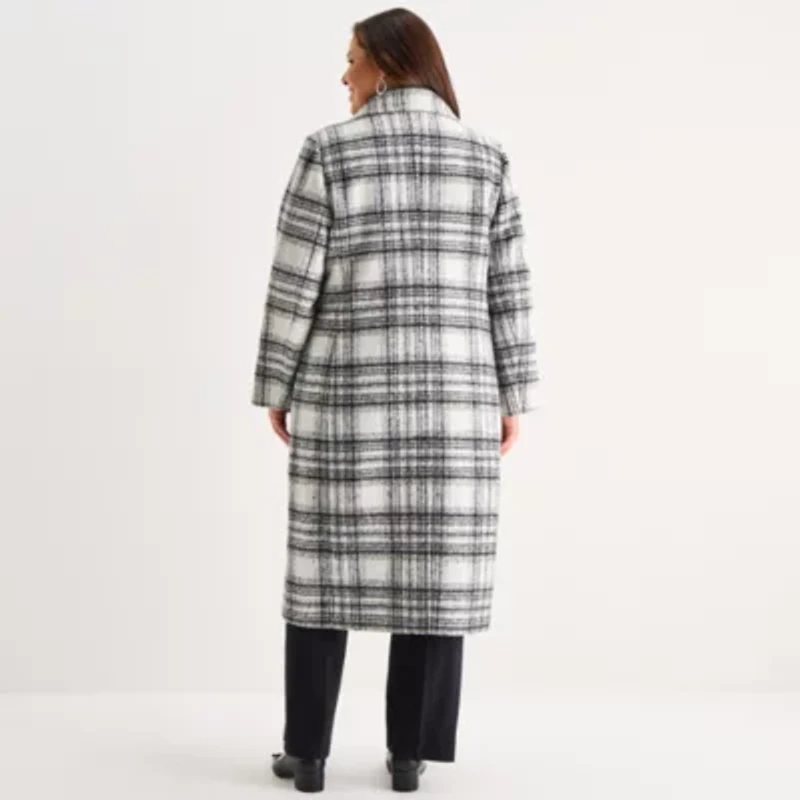 Liz Claiborne Womens Heavyweight Plus Car Coat