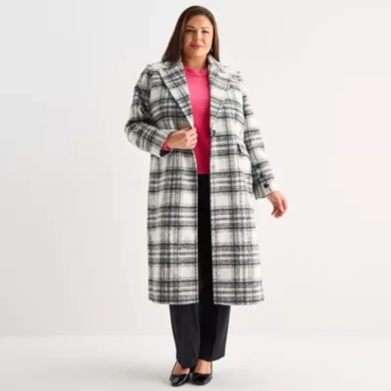 Liz Claiborne Womens Heavyweight Plus Car Coat