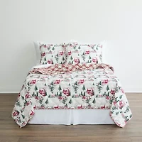 Brooklyn Loom Holiday Toile 3-pc. Reversible Quilt Set