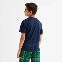 North Pole Trading Co. Sleigh Bells Ring Little & Big Kid Unisex Crew Neck Short Sleeve Matching Family Pajama Top
